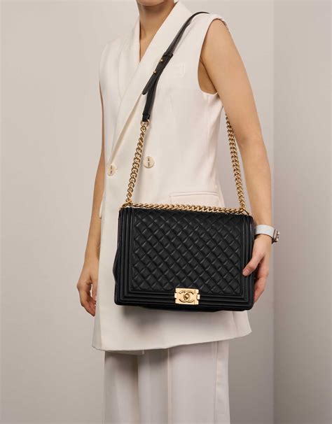 how big is the new boy chanel bag|Chanel boy small quilted bag.